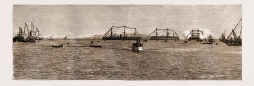 THE DUKE AND DUCHESS OF CONNAUGHT AT BOMBAY, INDIA, 1883: THE DUKE AND DUCHESS GOING FROM THE