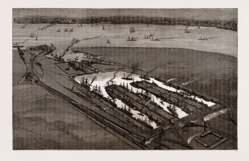 THE NEW EAST AND WEST INDIA DOCKS AT TILBURY, UK, 1886