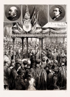 THE QUEEN LAYING THE FOUNDATION-STONE OF THE NEW MEDICAL EXAMINATION HALL ON THE VICTORIA