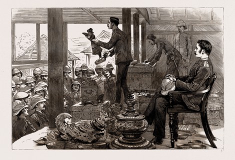 WITH LORD DUFFERIN IN BURMA: A LOOT AUCTION IN THE PALACE, MANDALAY, 1886