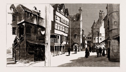 THE OPENING OF THE INTERNATIONAL EXHIBITION AT EDINBURGH BY PRINCE ALBERT VICTOR: HOUSE IN WHICH