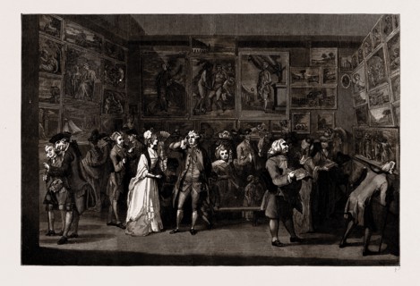 EXHIBITION OF THE ROYAL ACADEMY, PALL MALL, LONDON, UK, 1771