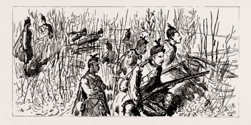 THE VOLUNTEER MANOEUVRES AT DOVER, UK, 1886: NO. I PICQUET OF THE LONDON SCOTTISH AT THE SHAM FIGHT