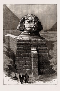 ANTIQUARIAN EXCAVATIONS IN EGYPT, 1886: THE GREAT SPHINX AS NOW CLEARED FROM THE ENCUMBERING SAND
