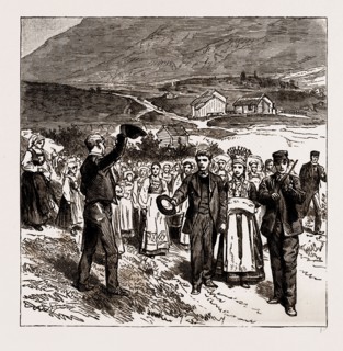 A WEDDING PARTY, NORWAY, 1886