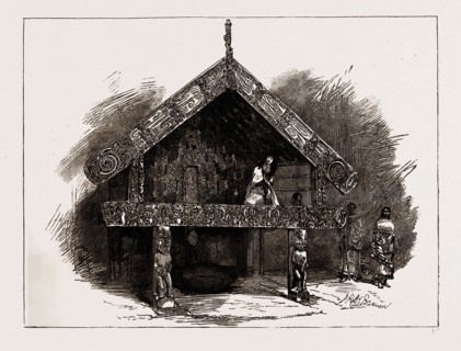 AUSTRALIAN AND NEW ZEALAND EXHIBITS AT THE COLONIAL AND INDIAN EXHIBITION, 1886: A PATAKA, OR MAORI