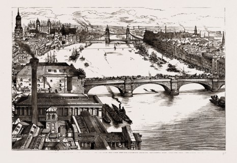MEANS OF COMMUNICATION BETWEEN THE NORTH AND SOUTH SIDES OF THE THAMES BELOW LONDON BRIDGE, SHOWING