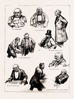 THE HOME RULE DEBATE IN THE HOUSE OF COMMONS, LONDON, UK, 1886: MR. GLADSTONE LISTENS, MR.