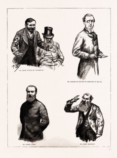 THE HOME RULE DEBATE IN THE HOUSE OF COMMONS, LONDON, UK, 1886: MR. SEXTON ATTACKS MR. CHAMBERLAIN;