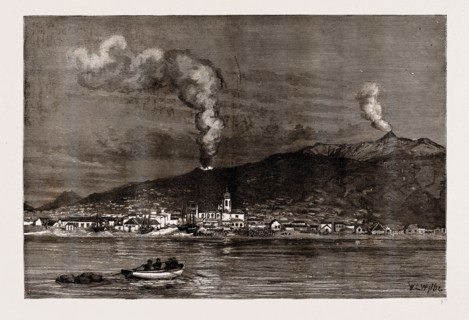 THE RECENT ERUPTION OF MOUNT ETNA, SICILY, ITALY, 1886: A VIEW OF THE NEW CRATER