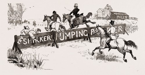 FOX-HUNTING IN AMERICA: A FANCY; U.S.A., U.S., US, USA, UNITED STATES, UNITED STATES OF AMERICA,