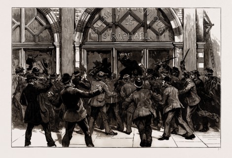 THE RIOTING IN THE WEST END OF LONDON, FEBRUARY 8TH, UK, 1886: LOOTING SHOPS IN PICCADILLY