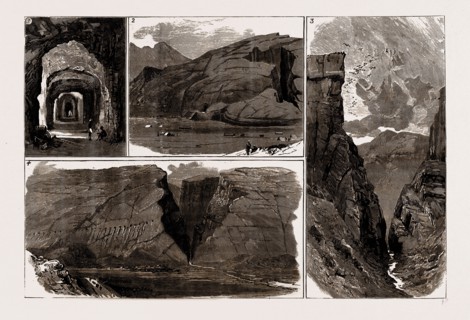 THE DEFENCE OF INDIA, 1886: SKETCHES AT THE CHAPPER RIFT ON THE QUETTA RAILWAY, NOW IN COURSE OF