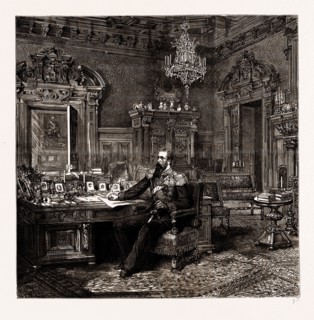 PRINCE ALEXANDER OF BULGARIA AT HOME: THE PRINCE'S STUDY, 1886