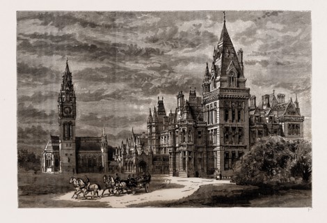 EATON HALL: THE PRINCIPAL ENTRANCE AND FRONT, UK, 1886