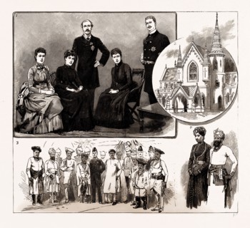 LORD DUFFERIN AT INDORE, 1886: 1. The Viceregal Party. 2. The Daly College, Indore, Opened by the