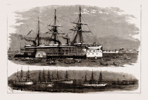 THE EXPEDITION TO UPPER BURMA: TRANSFER OF THE CAPTIVE KING THEEBAW FROM THE STEAMER "THOOREAH" TO