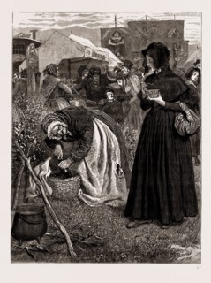 THE MAYOR OF CASTERBRIDGE, DRAWN BY ROBERT BARNES, WRITTEN BY THOMAS HARDY, 1886; "The hag opened a