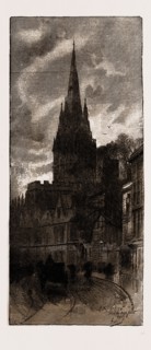 ST. MARY'S, OXFORD, FROM THE HIGH STREET, UK, 1886