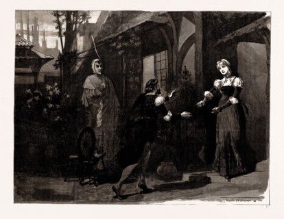 "FAUST", AT THE LYCEUM THEATRE, Mephistopheles (Mr. Irving): "Pretty to see young lovers play with