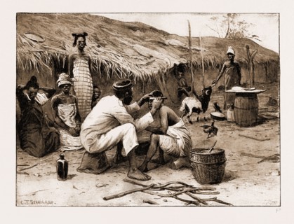 THE ROYAL NIGER COMPANY'S EXPEDITION: EVERYDAY SCENES ON THE RIVER NIGER, 1897: HOUSSA SOLDIER