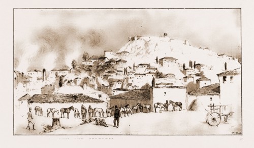 DOMOKO TOWN AND FORTRESS AFTER ITS CAPTURE BY THE TURKS, 1897