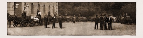 THE BRITISH RED CROSS SOCIETY AT CONSTANTINOPLE, ISTANBUL, TURKEY, 1897: INSPECTION OF WAGGONS IN