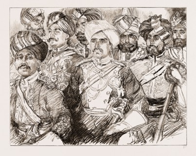 DIAMOND JUBILEE VISITORS, UK, 1897: OFFICERS OF THE IMPERIAL SERVICE TROOPS: COMMANDANT GOVIND RAO