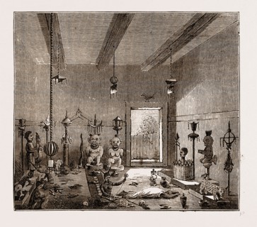 PRINCE HAHANSU'S FETISH HOUSE AT COOMASSIE, THE ASHANTEE WAR 1873. Anglo-Ashanti Wars between the