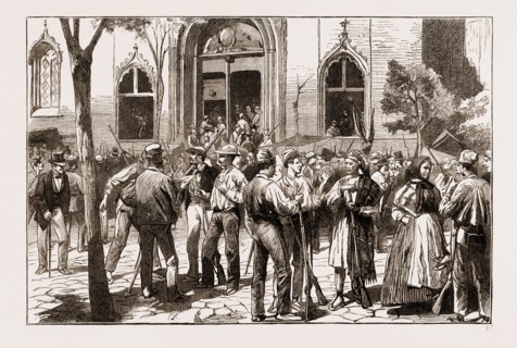 THE REVOLT IN VALENCIA, FEDERALISTS TAKING POSSESSION OF THE BOURSE, Civil war in Spain 1873
