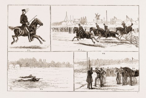The volunteer camp at Wimbledon UK 1873, I WELL OVER TIM FIRST. HURDLES 2. 200 YARDS' RANGE-3. 400