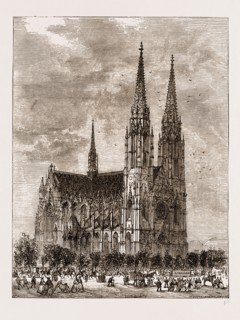THE VOTIVE CHURCH, BUILT BY MAXIMILIAN, VIENNA AUSTRIA 1873