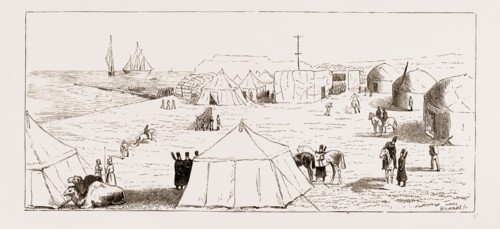 ENCAMPMENT ON THE KINDERLINSKY GULF, EAST COAST OF CASPIAN SEA, THE RUSSIAN EXPEDITION TO KHIVA