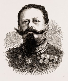 KING VICTOR EMMANUEL, ENGRAVING 1873, ITALY