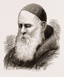 ITALIAN MONK, ENGRAVING 1873, ITALY