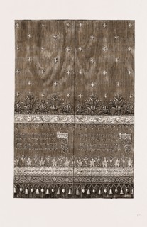 GOLD EMBROIDERED VAIL FOR THE ARK OF THE JEWISH SYNAGOGUE AT LIVERPOOL, UK, 1875