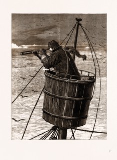 THE ARCTIC EXPEDITION, THE CROW'S NEST, 1875: "There's a sweet little cherub that sits up aloft"