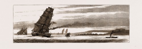 DEPARTURE OF THE ARCTIC EXPEDITION: THE LAST GLIMPSE OF THE VESSELS, UK, 1875