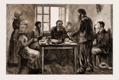 THE REBELLION IN THE TRANSVAAL, SOUTH AFRICA, 1881: Transvaal Hospitality: Interior of a Boer's