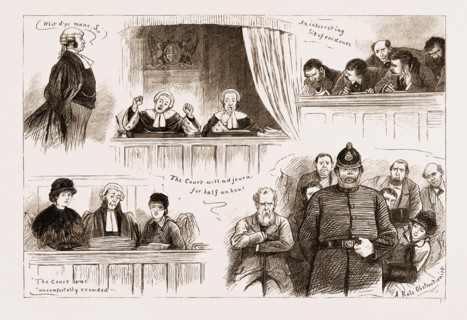THE LAND AGITATION IN IRELAND: THE STATE TRIAL IN DUBLIN, SKETCHES IN COURT, 1881