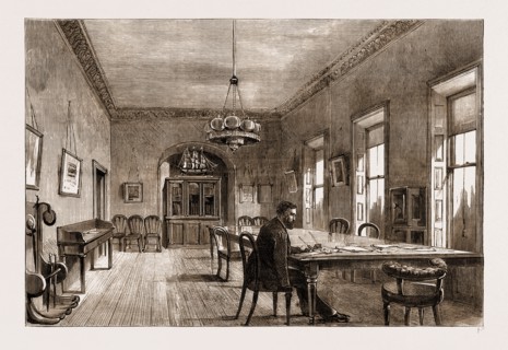 THE LAND AGITATION IN IRELAND, THE NEW COMMITTEE-ROOM OF THE LAND-LEAGUE IN DUBLIN, 1881, Mr.