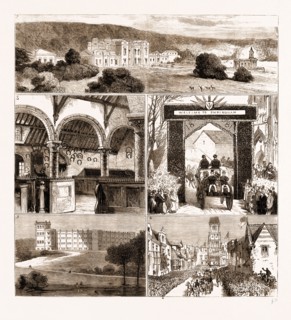 THE PRINCE AND PRINCESS OF WALES IN THE MIDLANDS, UK, 1881: 2. Normanton Park. 3. Oakharn Castle,