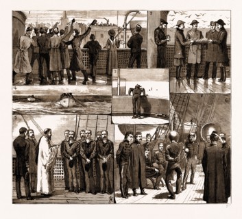 THE REINFORCEMENTS FOR THE TRANSVAAL, SOUTH AFRICA, 1881, NOTES ON BOARD A TROOP SHIP: 1. Leaving