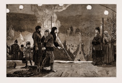 WINTER SPORTS IN CANADA: LORD LORNE'S TOBOGGANING PARTY AT GOVERNMENT HOUSE, 1881