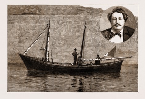 THE ITALIAN MINIATURE SCHOONER "LEONE DI CAPRERA," WHICH HAS RECENTLY CROSSED THE ATLANTIC,