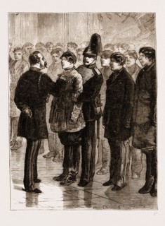 THE RUSSO-TURKISH WAR: THE CZAR ALEXANDER II. MARKING RECRUITS WITH THEIR REGIMENTAL NUMBERS