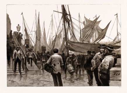 AT BILLINGSGATE, LONDON, UK: EARLY MORNING, 1881