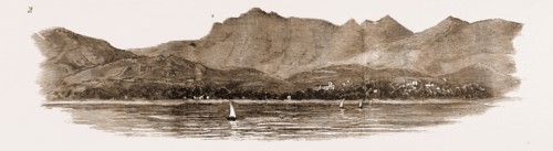 THE EARTHQUAKE AT SCIO, 1881: East Coast of the Island: Showing the Subsidence from Former