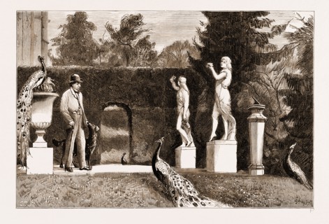 THE FUNERAL OF THE LATE EARL OF BEACONSFIELD, NOTES AT HUGHENDEN: ON THE TERRACE, THE LATE EARL'S