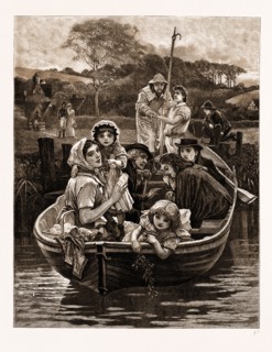 "WEAL AND WOE", FROM THE PAINTING BY CHARLES GREGORY, EXHIBITED AT THE ROYAL ACADEMY, UK, 1881